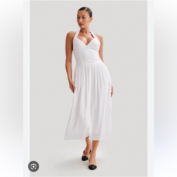 Meshki Dresses & Skirts - Meshki Harriette halter midi dress - white